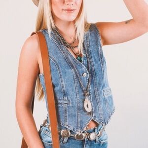 New Tatum Button Denim Jean Vest